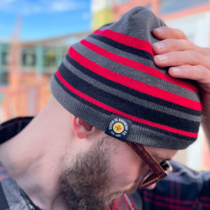 Knit Hat with Logo Patch